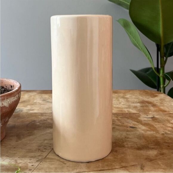 Vintage Ceramic Beige/Tan Vase - Picture 3 of 5